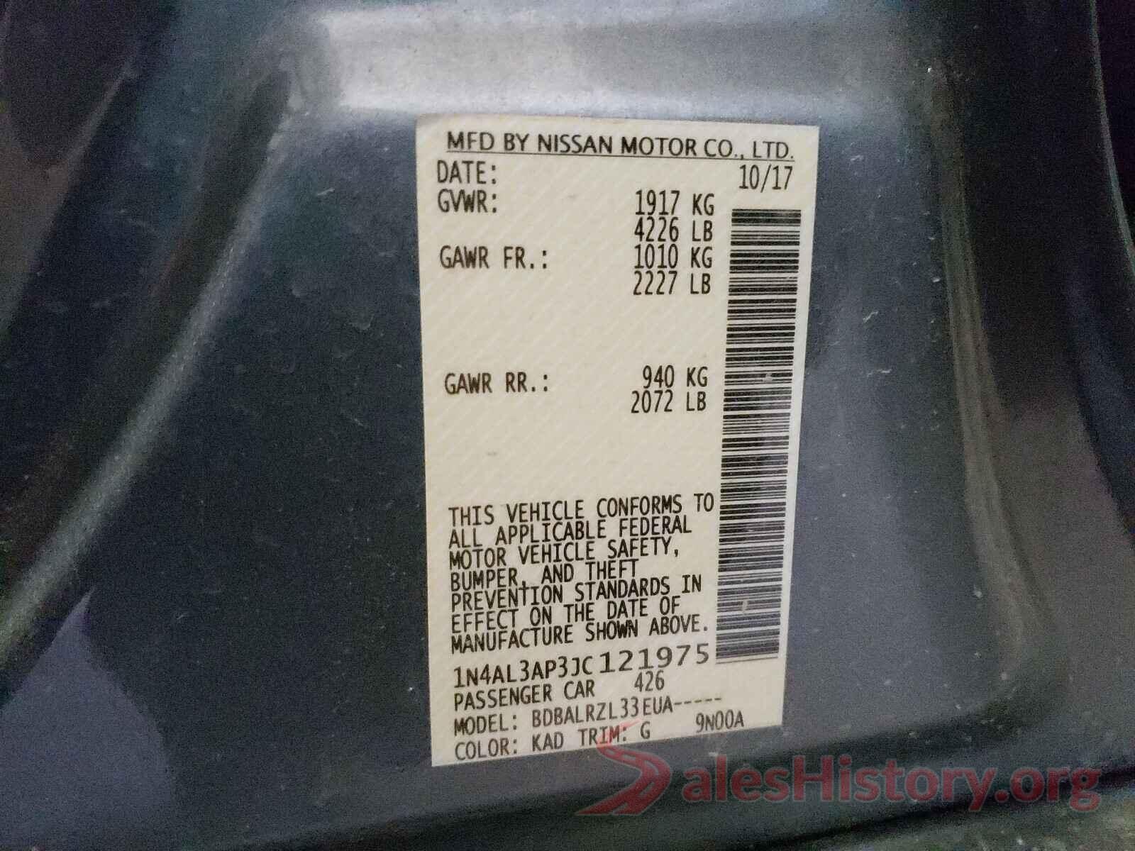 1N4AL3AP3JC121975 2018 NISSAN ALTIMA