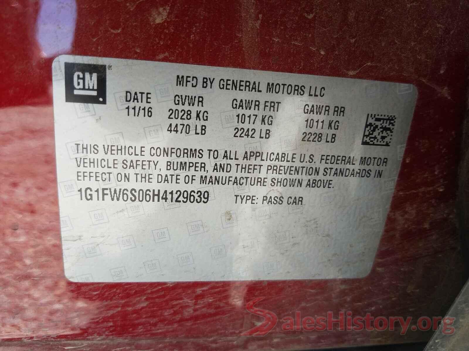 1G1FW6S06H4129639 2017 CHEVROLET BOLT