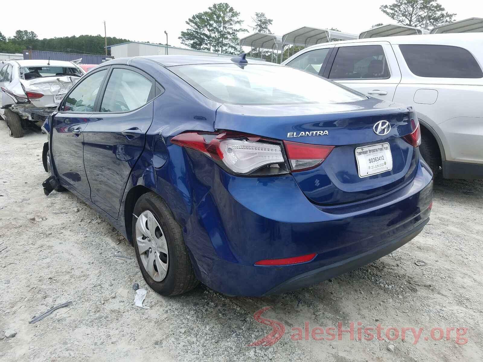 5NPDH4AE7GH745739 2016 HYUNDAI ELANTRA