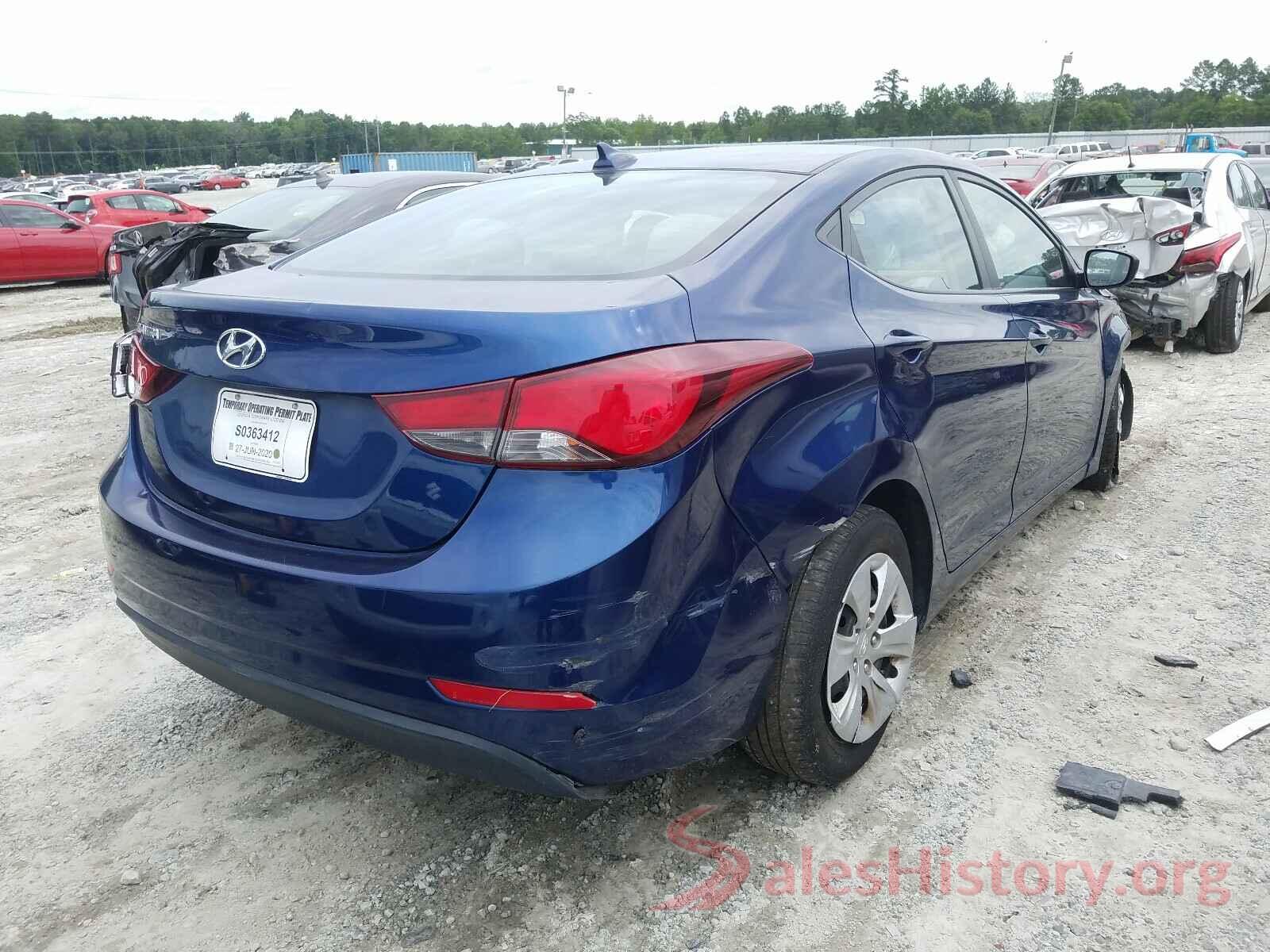 5NPDH4AE7GH745739 2016 HYUNDAI ELANTRA