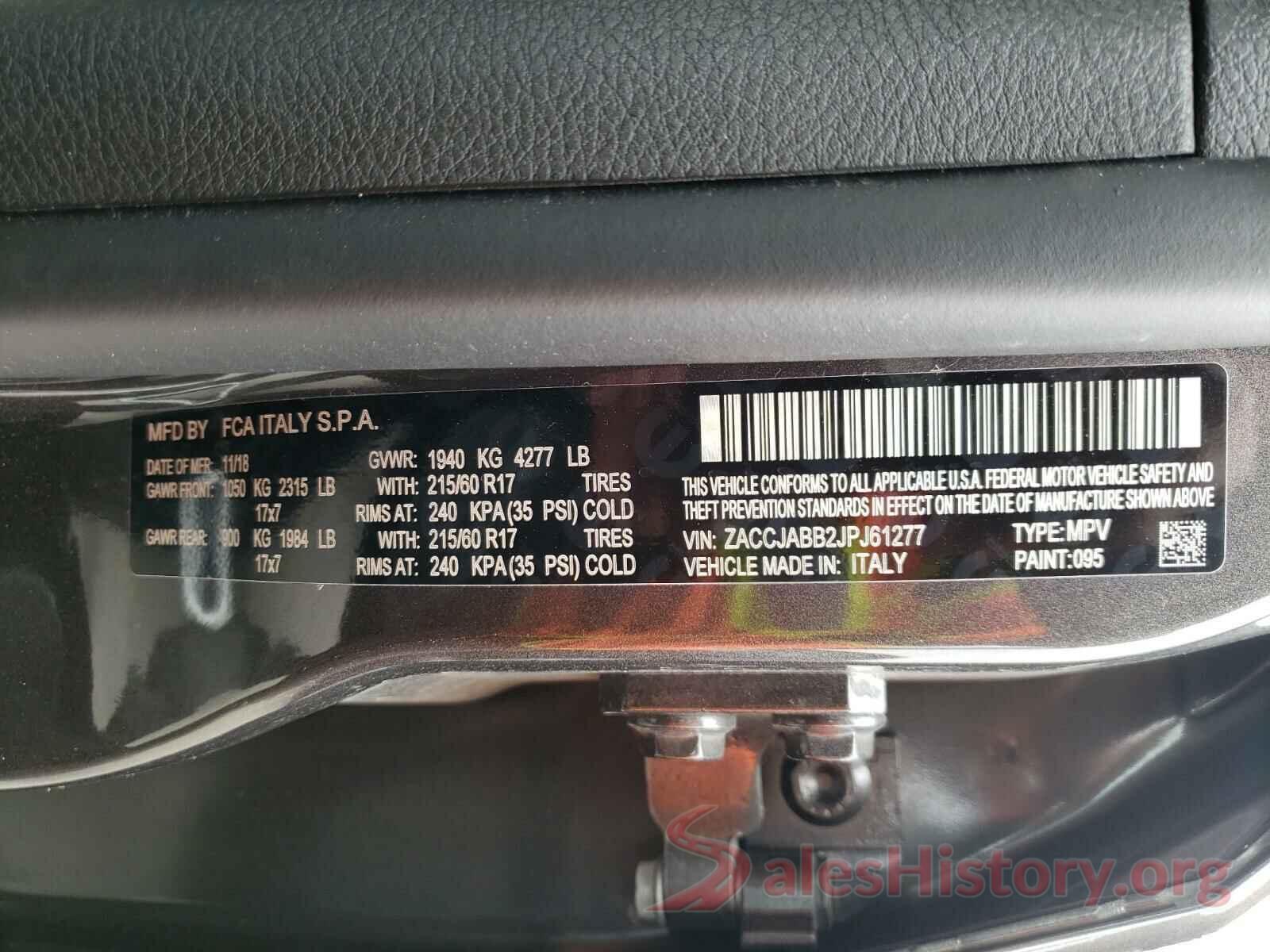 ZACCJABB2JPJ61277 2018 JEEP RENEGADE