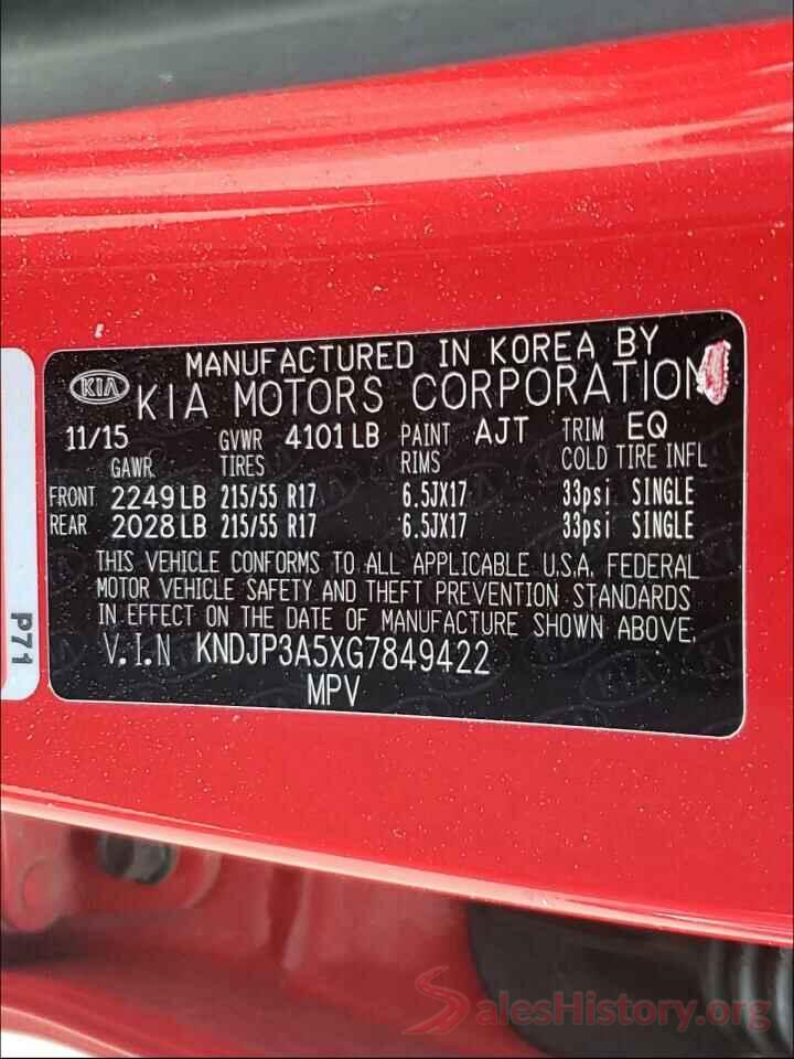 KNDJP3A5XG7849422 2016 KIA SOUL