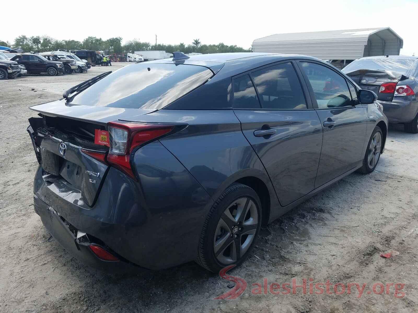 JTDKARFU3K3081825 2019 TOYOTA PRIUS