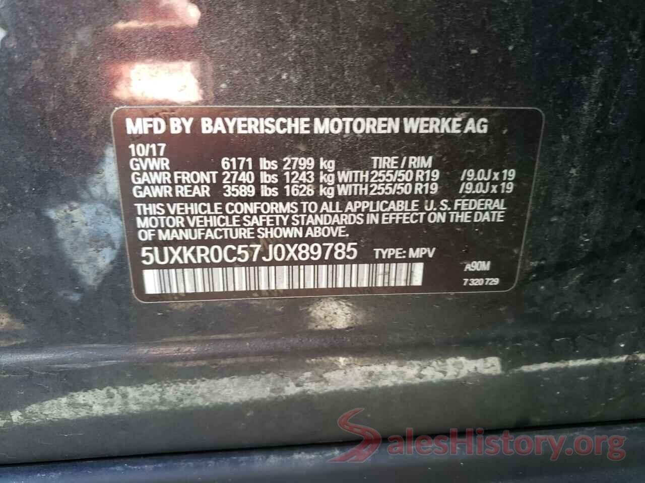 5UXKR0C57J0X89785 2018 BMW X5