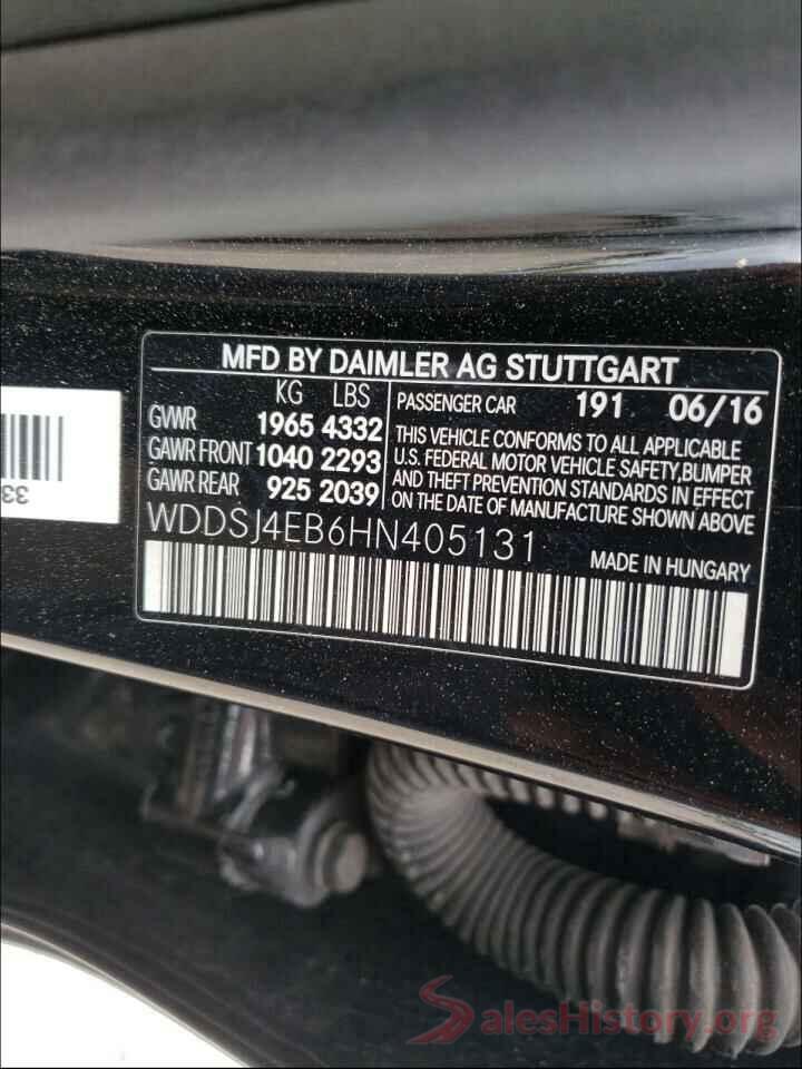 WDDSJ4EB6HN405131 2017 MERCEDES-BENZ C CLASS