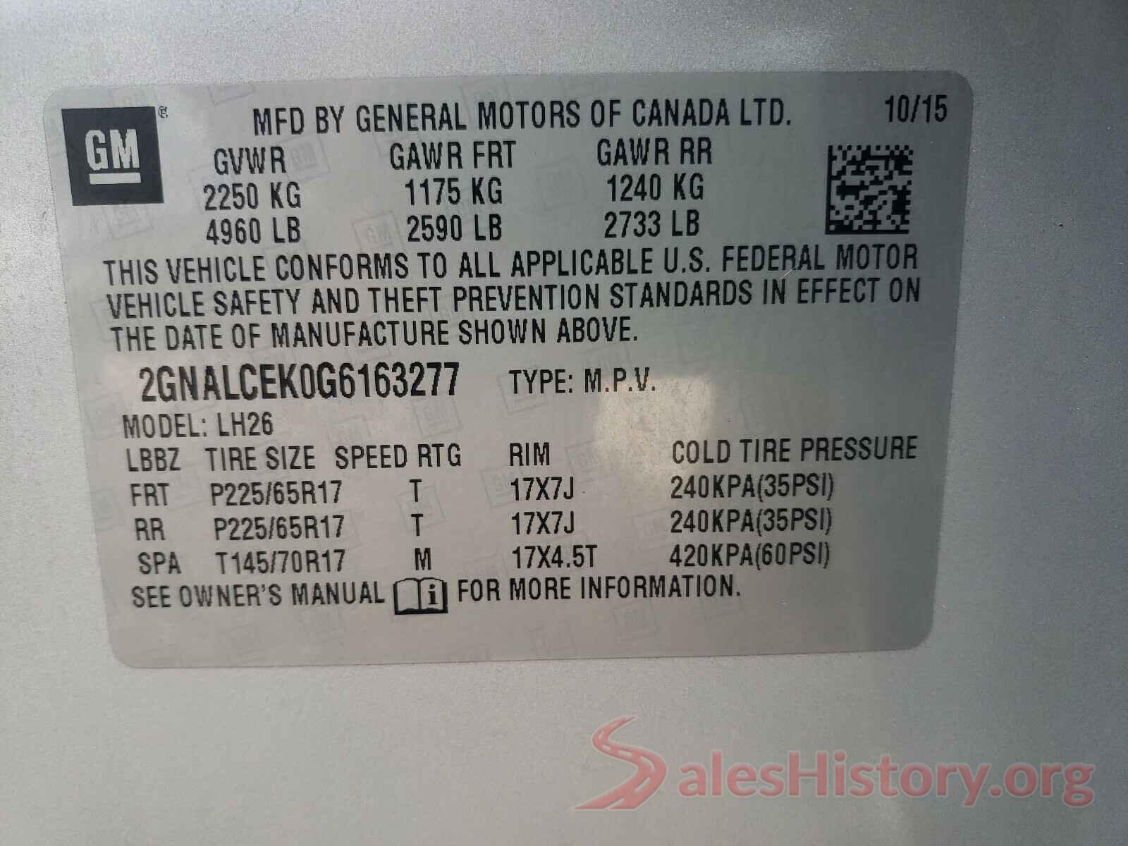 2GNALCEK0G6163277 2016 CHEVROLET EQUINOX