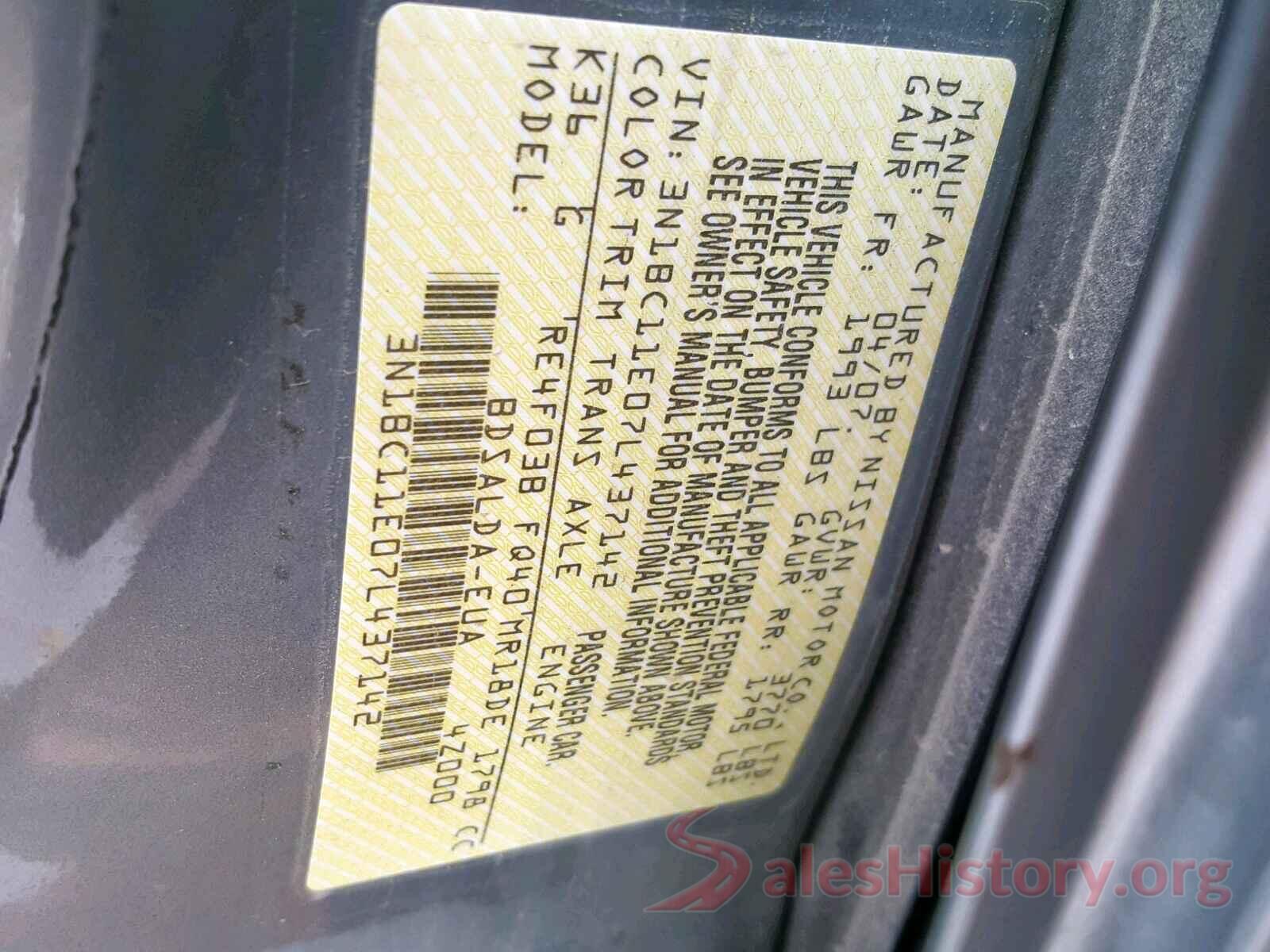 3N1BC11E07L437142 2007 NISSAN VERSA