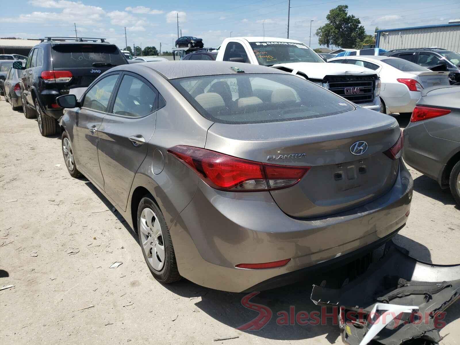 5NPDH4AE4GH692272 2016 HYUNDAI ELANTRA