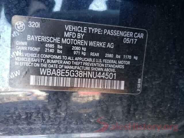 WBA8E5G38HNU44501 2017 BMW 3 SERIES