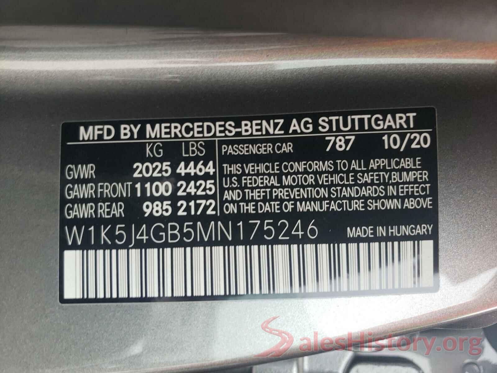 W1K5J4GB5MN175246 2021 MERCEDES-BENZ C CLASS