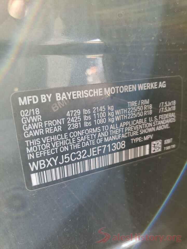 WBXYJ5C32JEF71308 2018 BMW X2