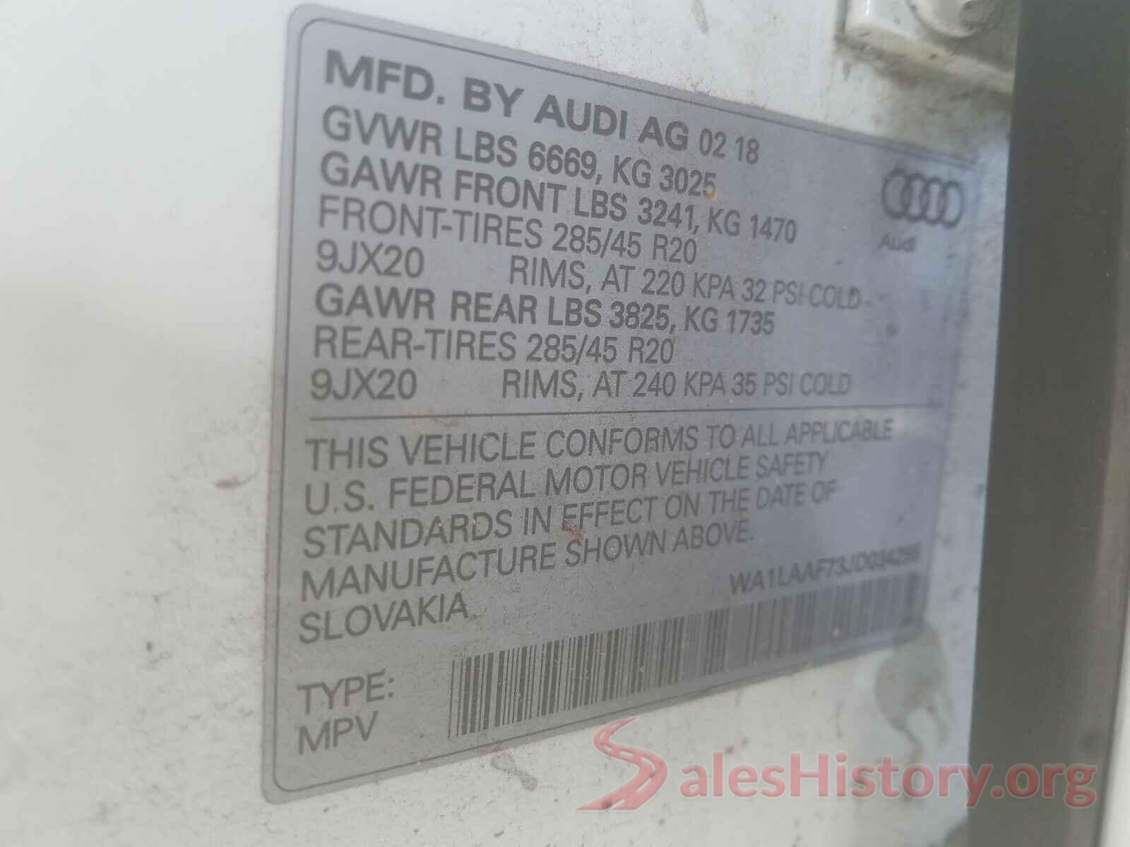 WA1LAAF73JD034295 2018 AUDI Q7