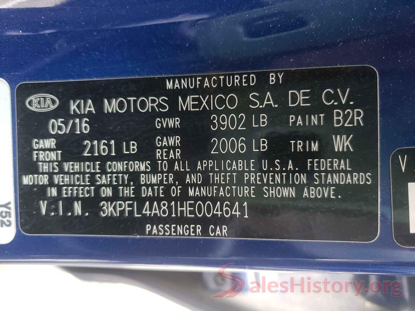 3KPFL4A81HE004641 2017 KIA FORTE