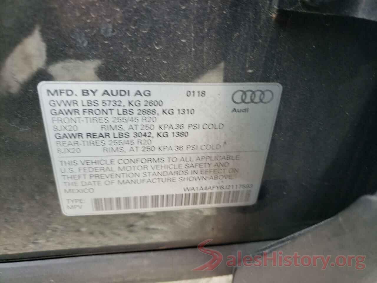 WA1A4AFY6J2117593 2018 AUDI SQ5