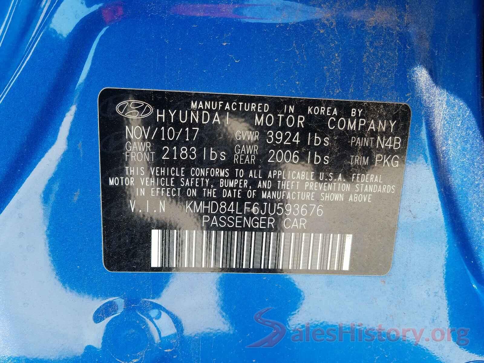 KMHD84LF6JU593676 2018 HYUNDAI ELANTRA