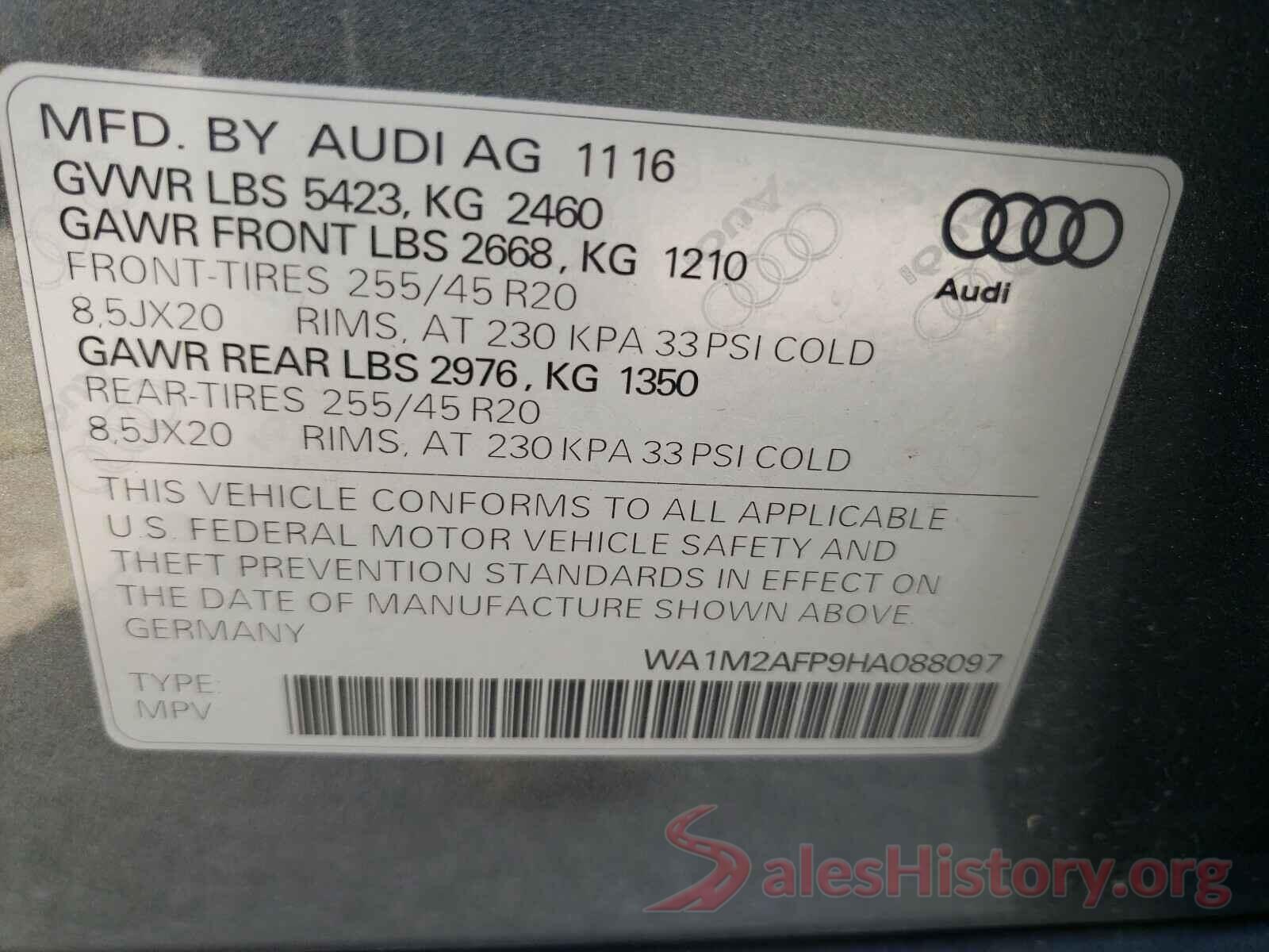 WA1M2AFP9HA088097 2017 AUDI Q5