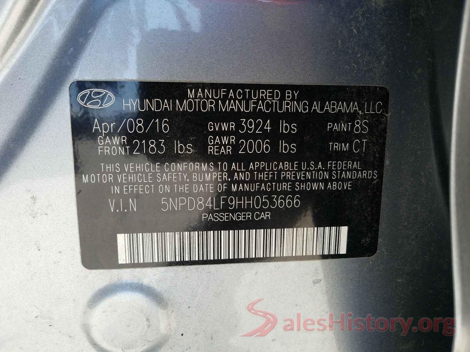 5NPD84LF9HH053666 2017 HYUNDAI ELANTRA