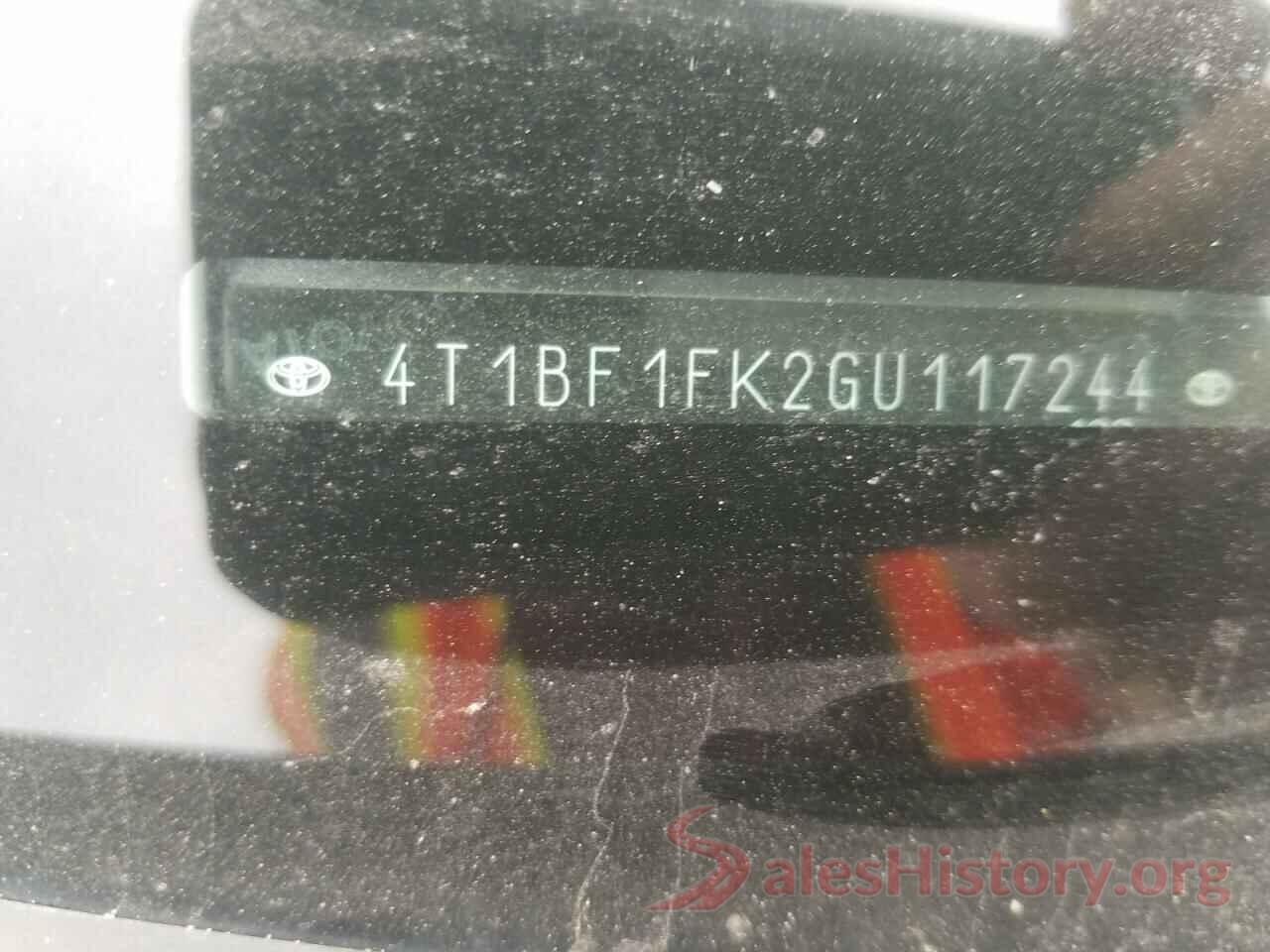 4T1BF1FK2GU117244 2016 TOYOTA CAMRY