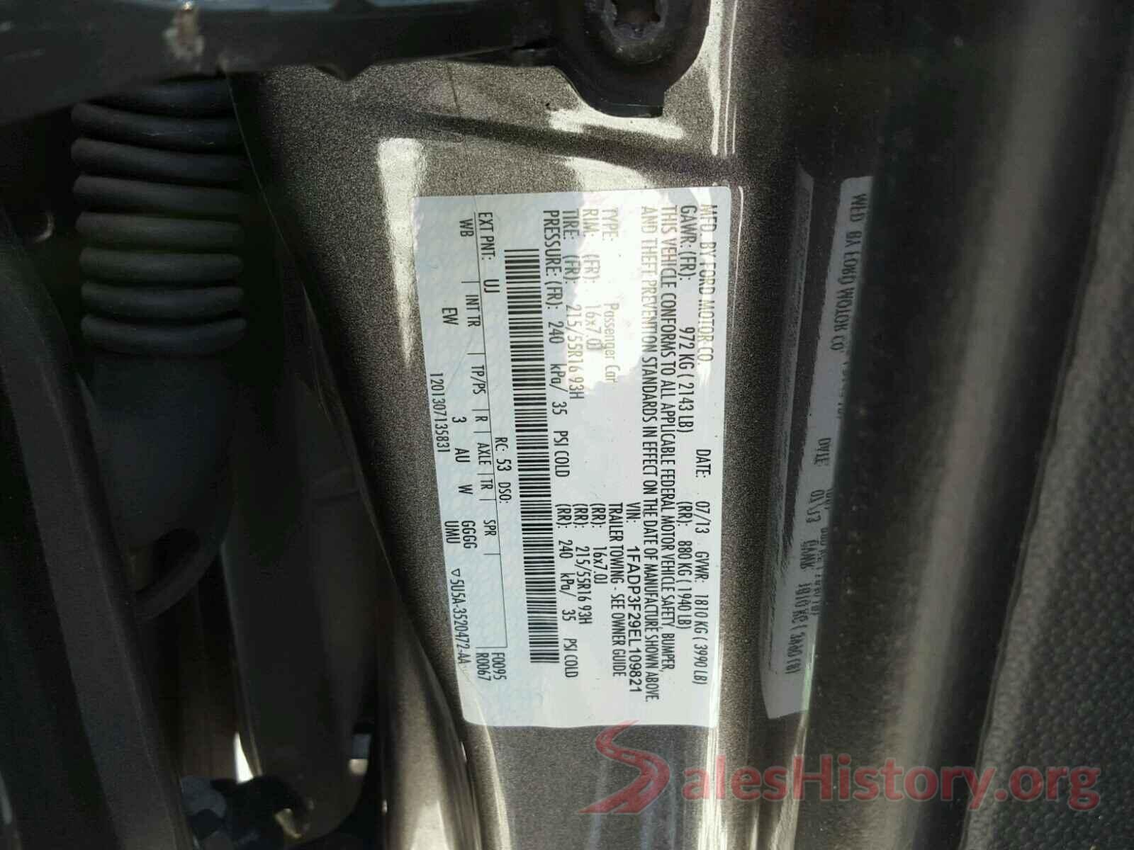 1FADP3F29EL109821 2014 FORD FOCUS