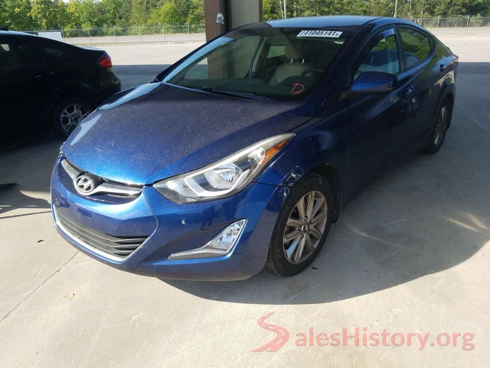 5NPDH4AE6GH657085 2016 HYUNDAI ELANTRA