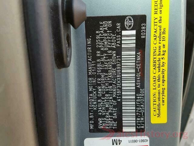 4T1BF3EKXBU699731 2011 TOYOTA CAMRY BASE