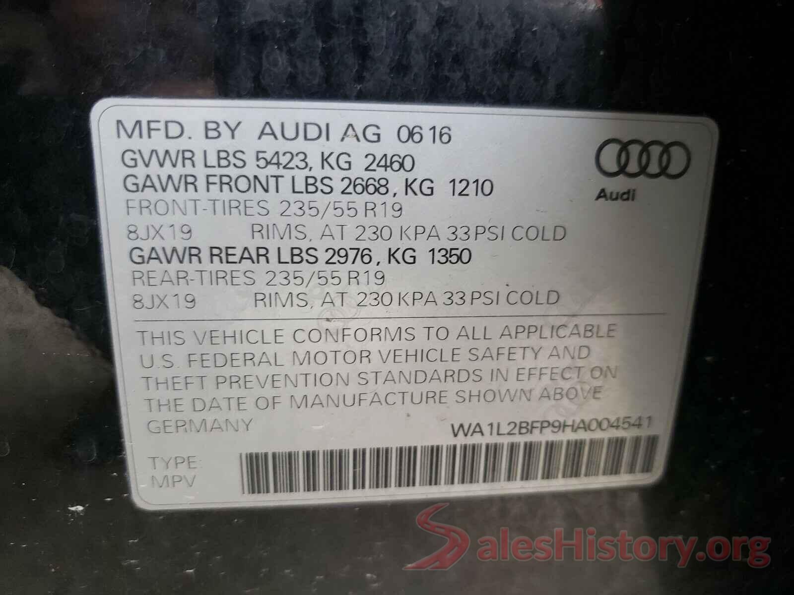 WA1L2BFP9HA004541 2017 AUDI Q5