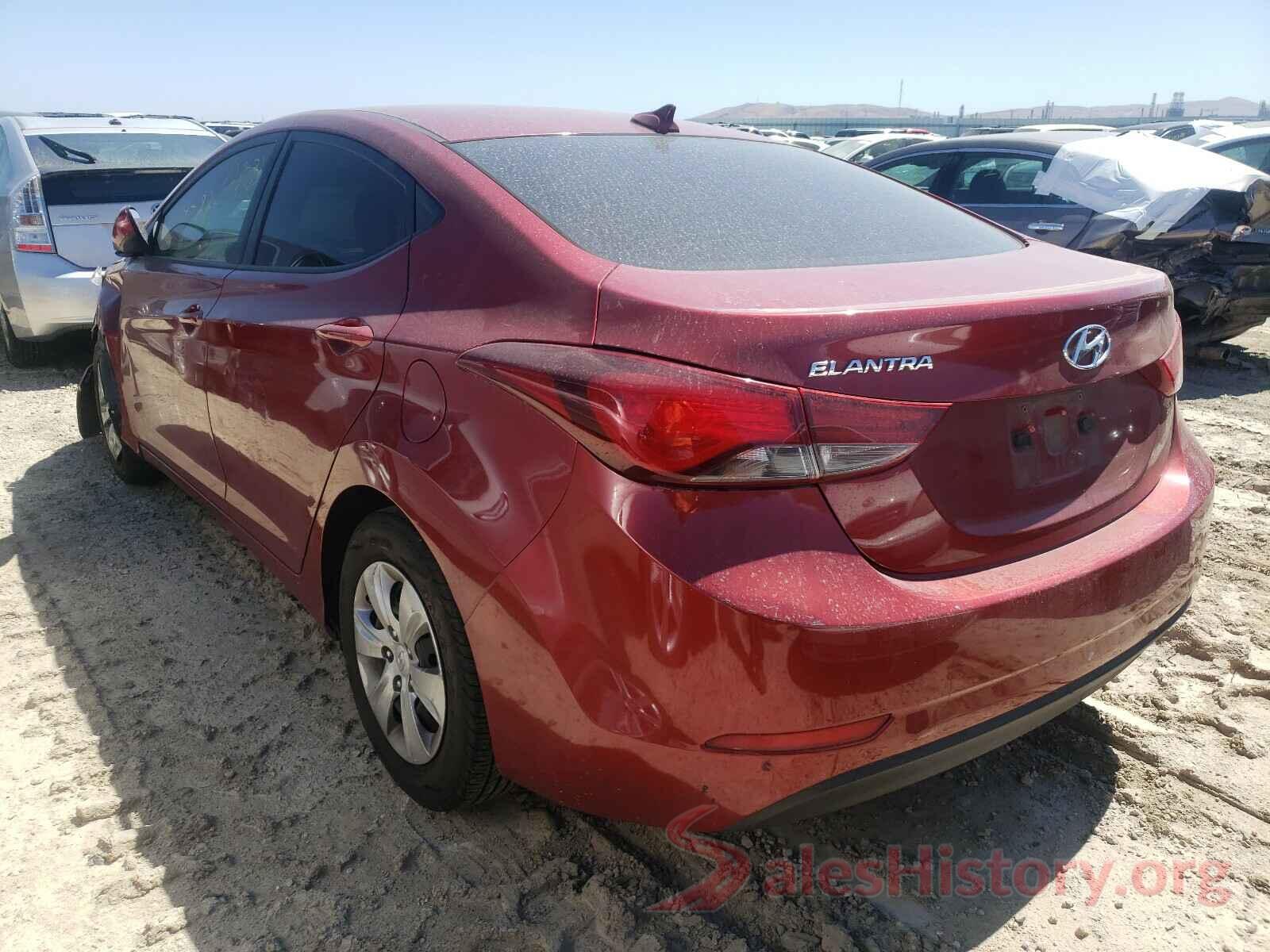 5NPDH4AE7GH735633 2016 HYUNDAI ELANTRA