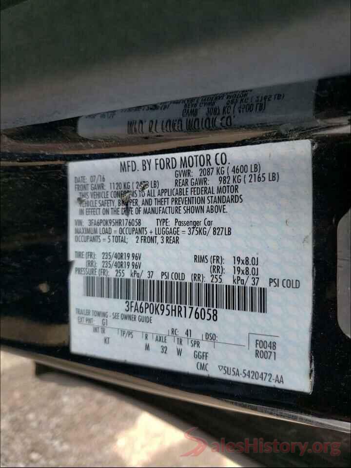 3FA6P0K95HR176058 2017 FORD FUSION