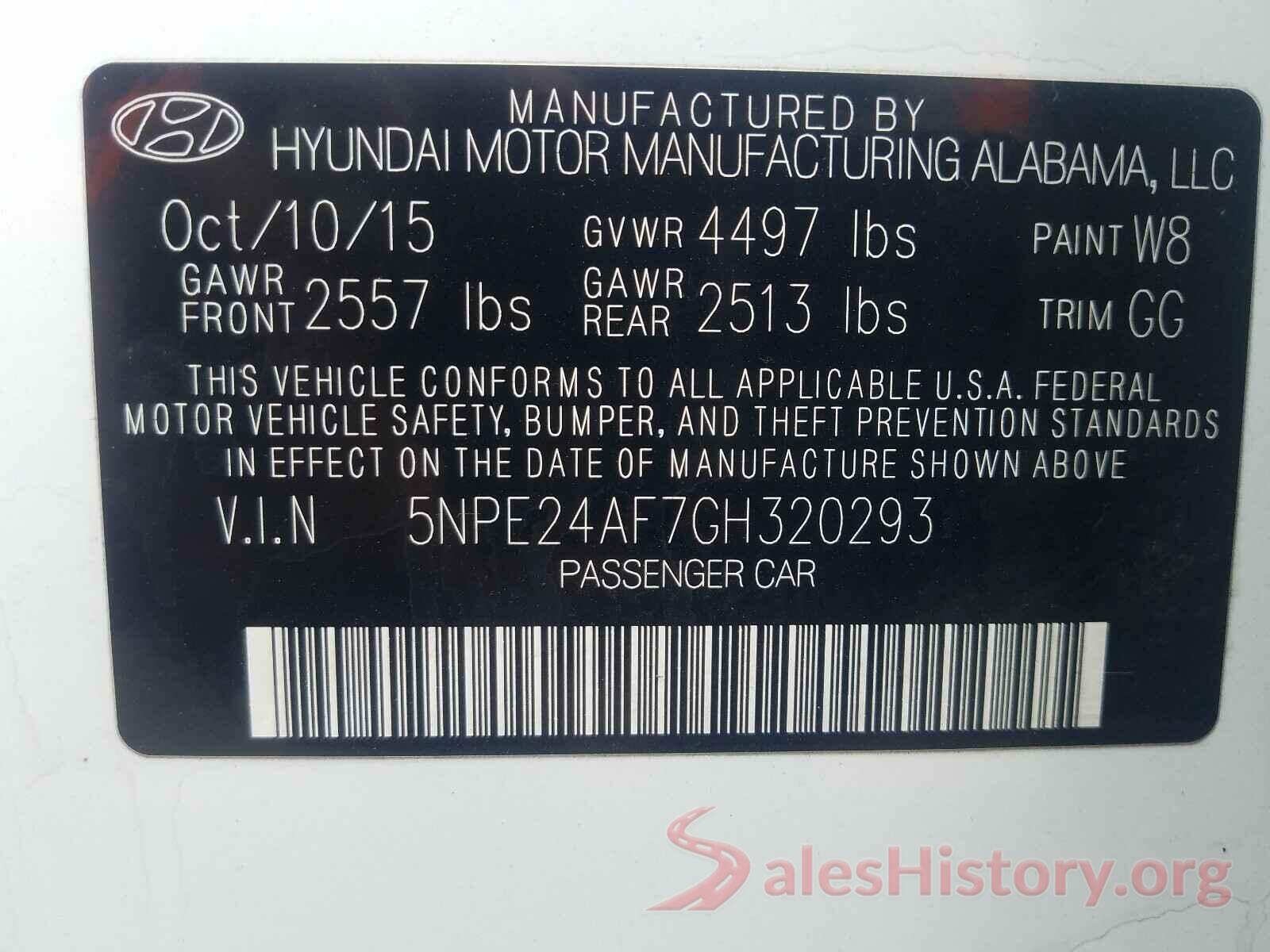 5NPE24AF7GH320293 2016 HYUNDAI SONATA