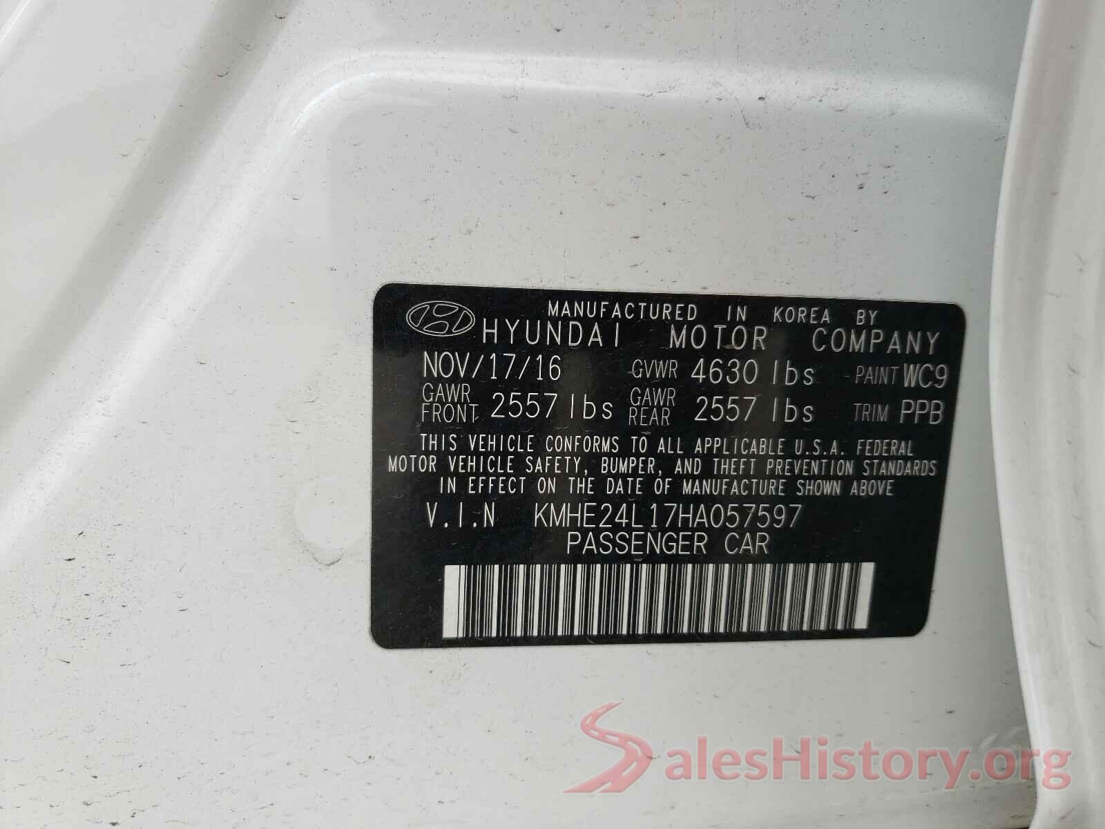 KMHE24L17HA057597 2017 HYUNDAI SONATA