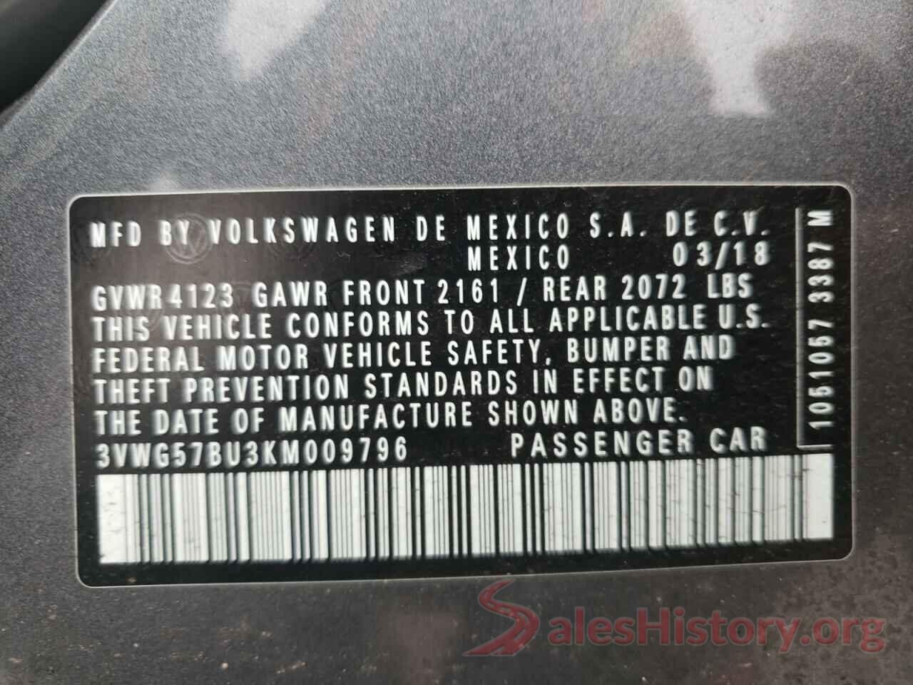 3VWG57BU3KM009796 2019 VOLKSWAGEN JETTA