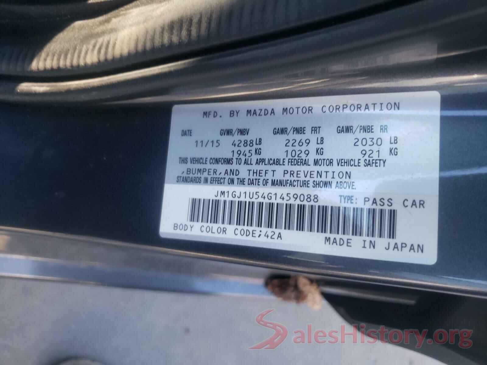 JM1GJ1U54G1459088 2016 MAZDA 6