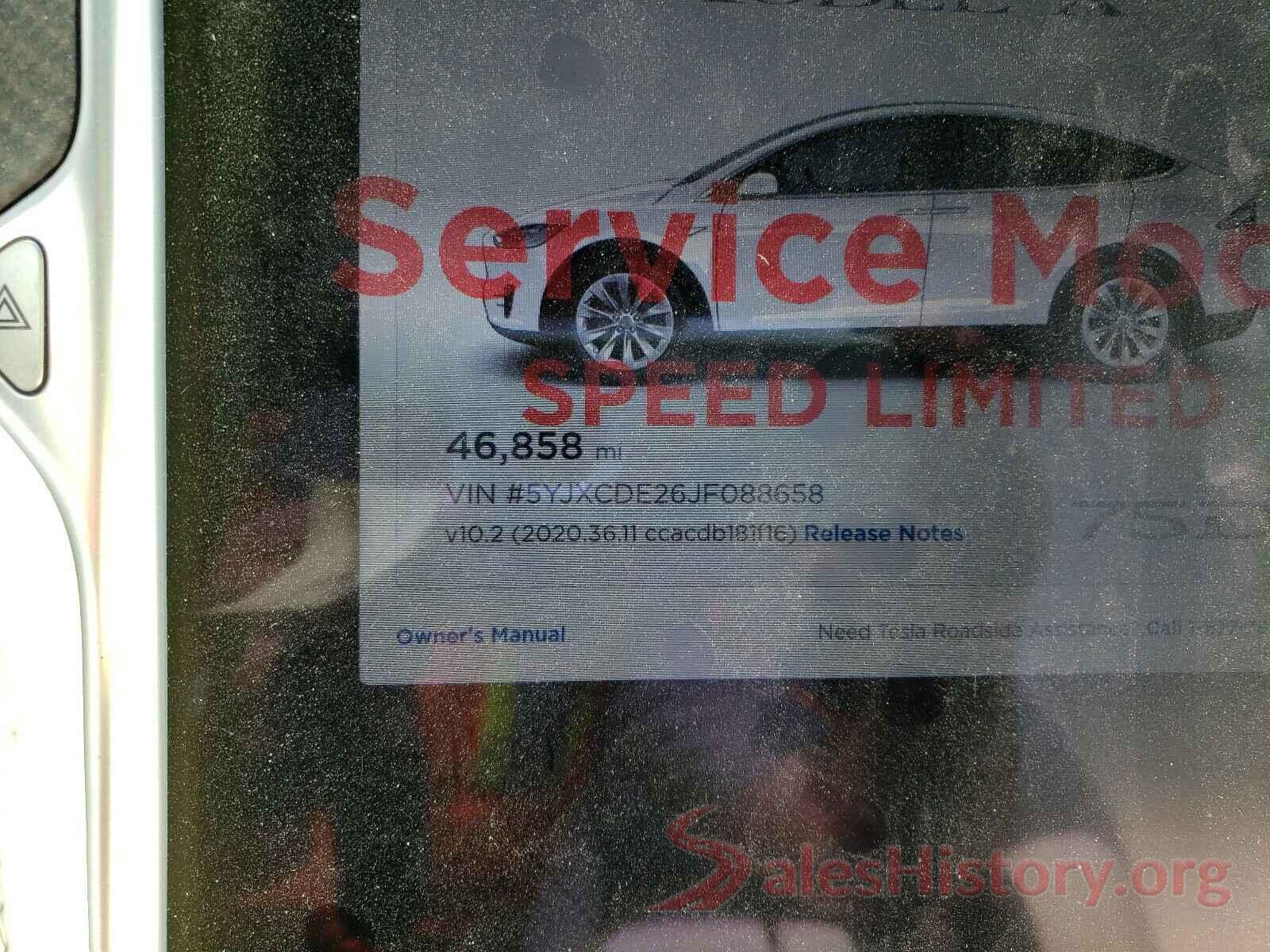 5YJXCDE26JF088658 2018 TESLA MODEL X