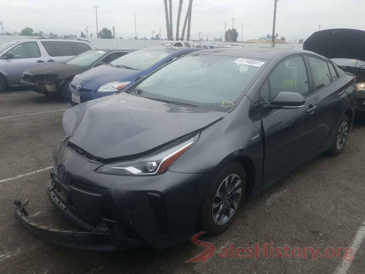 JTDKARFU8K3070626 2019 TOYOTA PRIUS