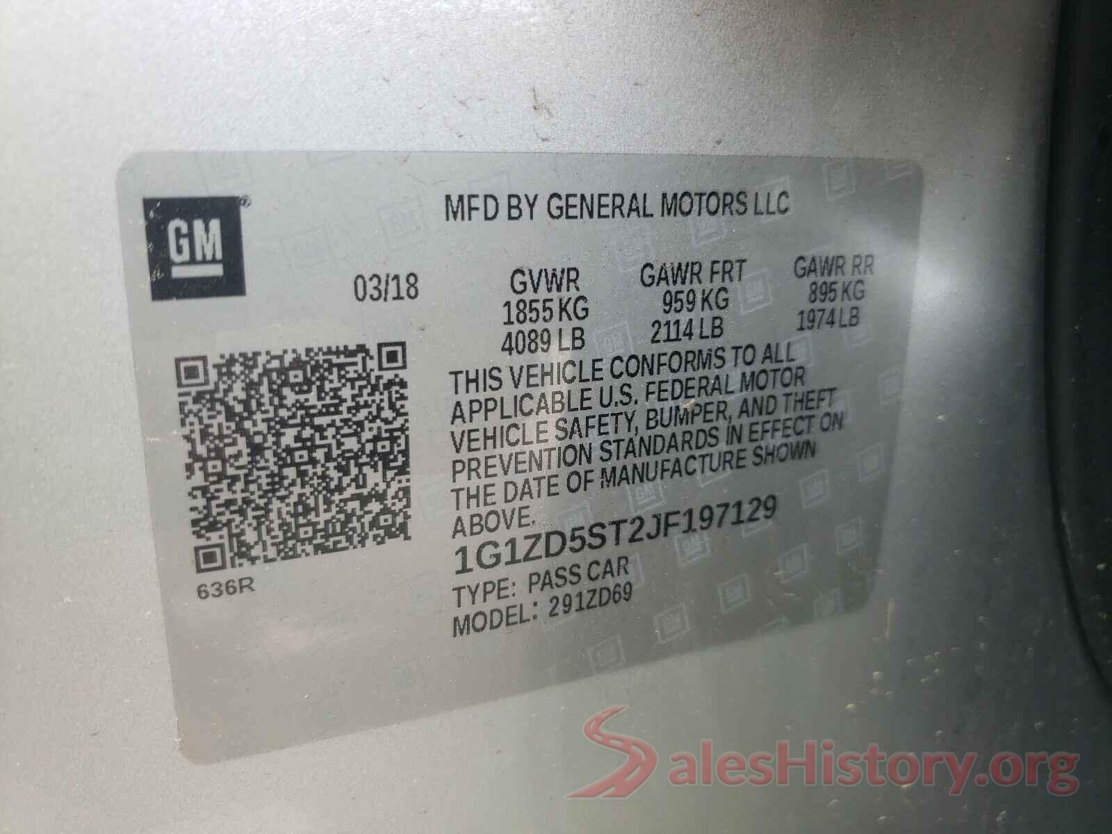 1G1ZD5ST2JF197129 2018 CHEVROLET MALIBU