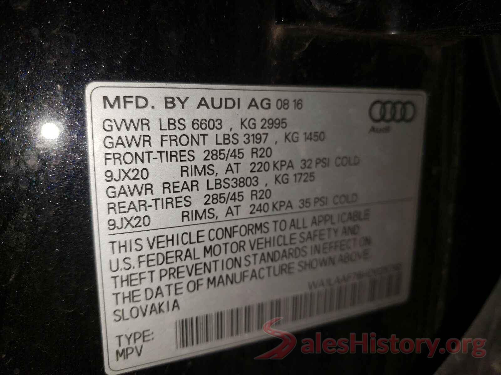 WA1LAAF76HD025780 2017 AUDI Q7