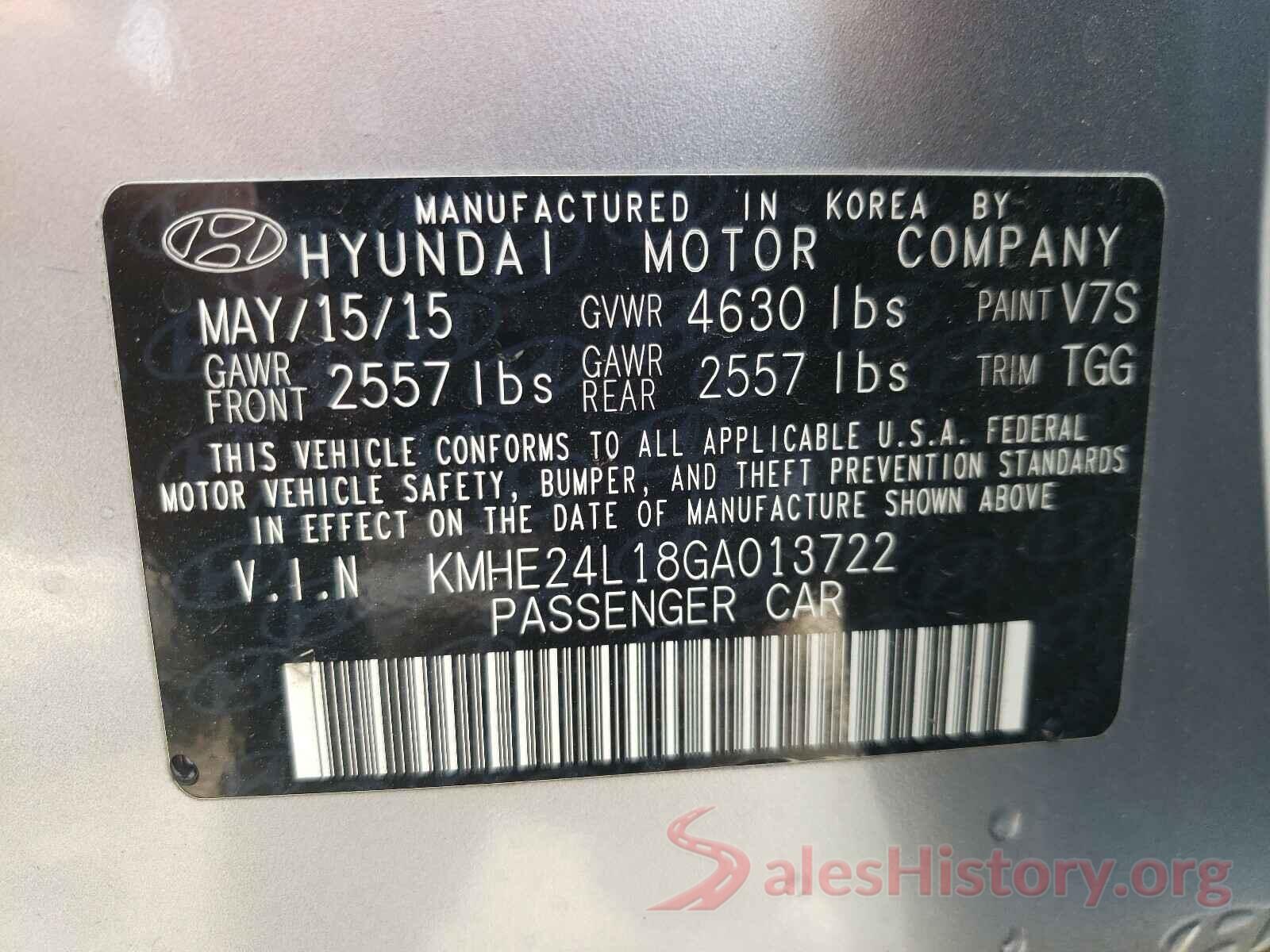 KMHE24L18GA013722 2016 HYUNDAI SONATA