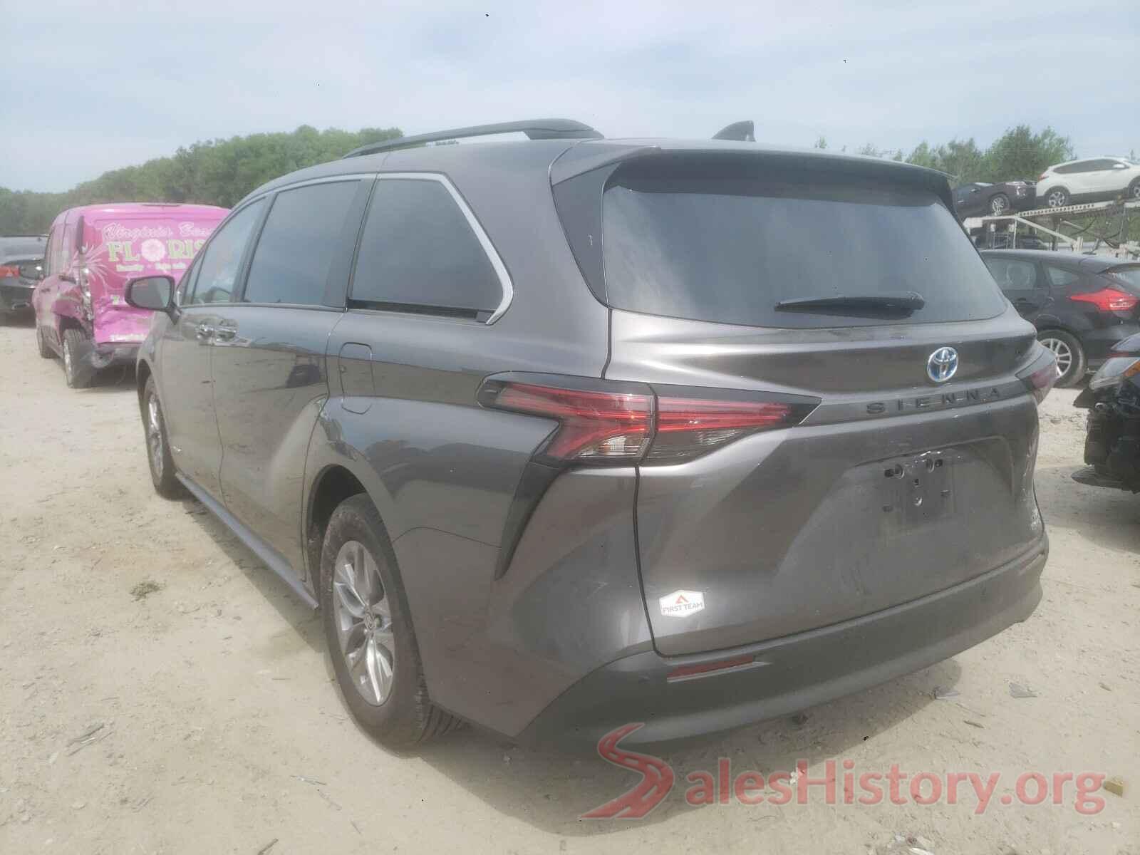 5TDJRKECXMS020283 2021 TOYOTA SIENNA