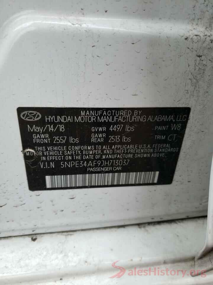 5NPE34AF9JH713037 2018 HYUNDAI SONATA