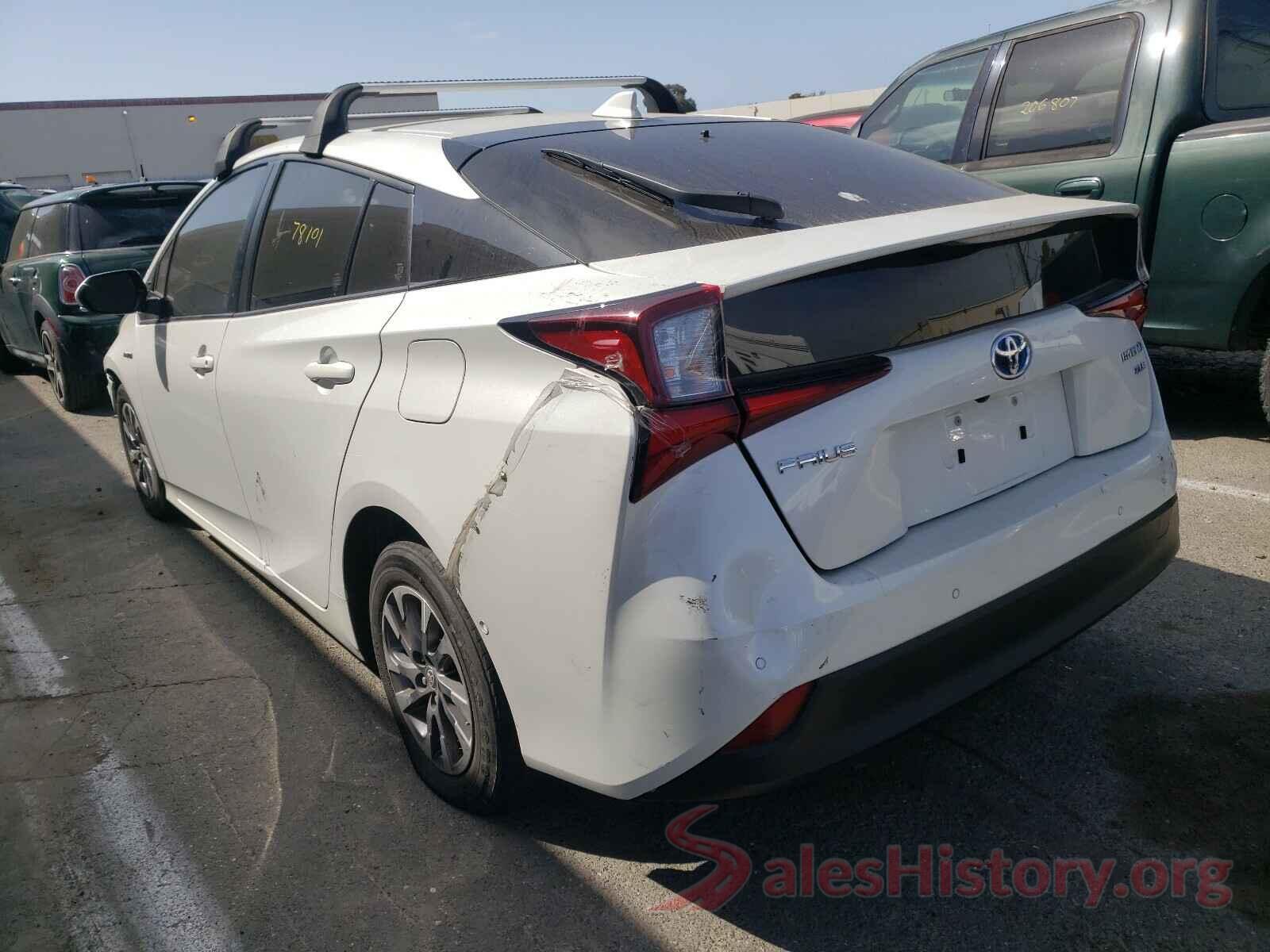 JTDKARFU8K3073820 2019 TOYOTA PRIUS