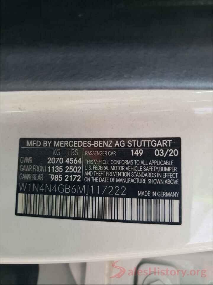 W1N4N4GB6MJ117222 2021 MERCEDES-BENZ GLA-CLASS