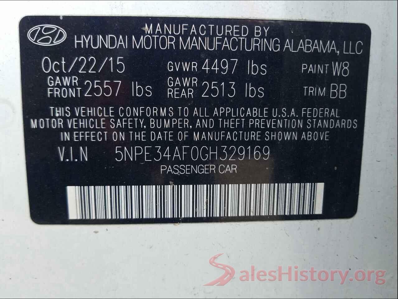 5NPE34AF0GH329169 2016 HYUNDAI SONATA