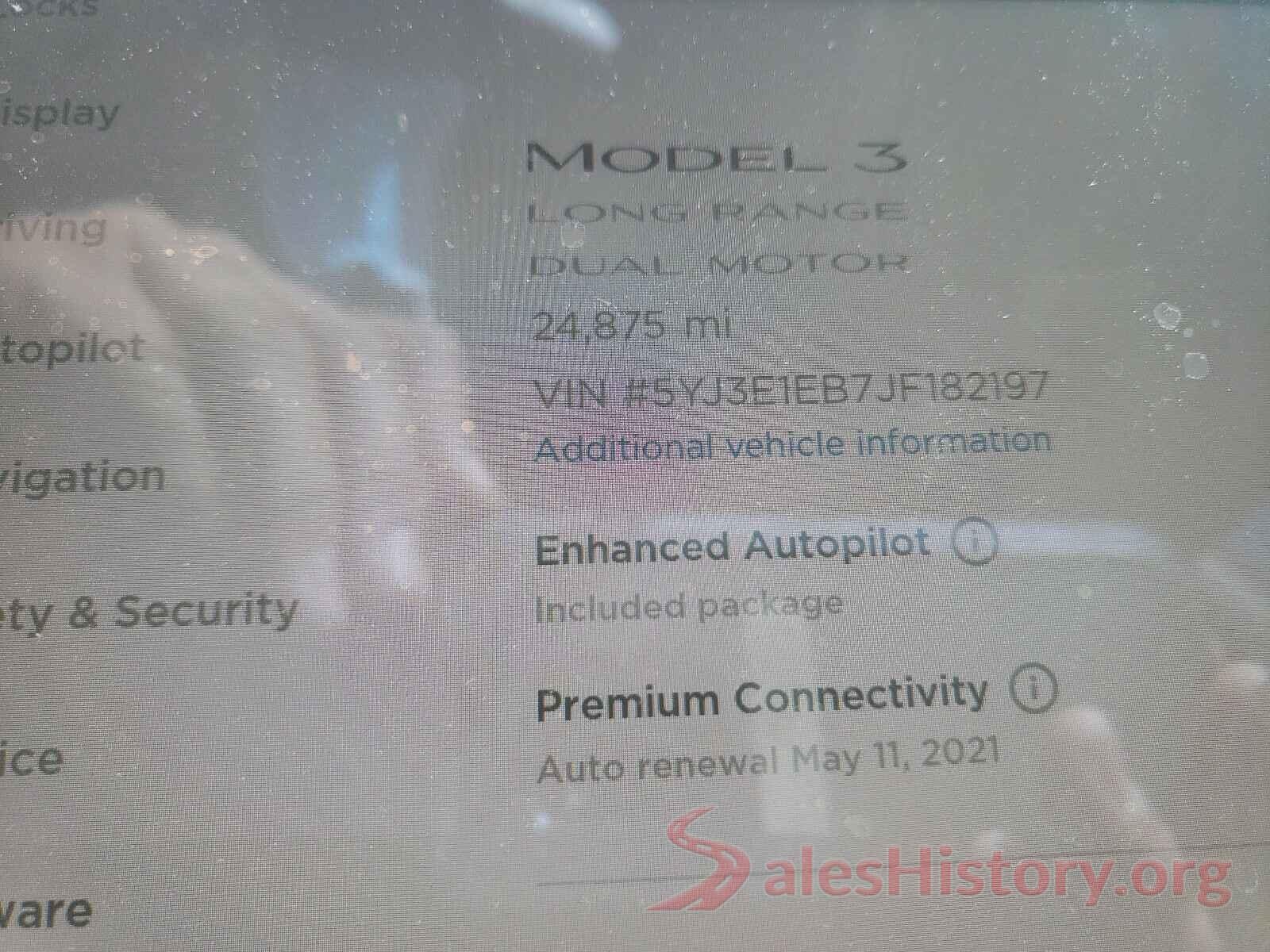 5YJ3E1EB7JF182197 2018 TESLA MODEL 3