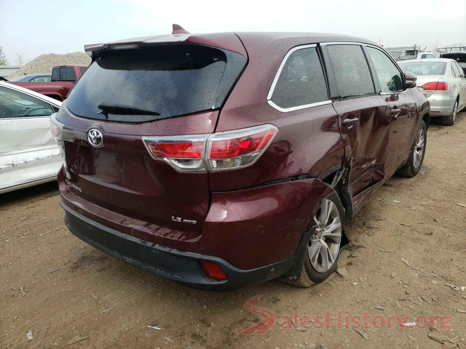 5TDBKRFH6GS291664 2016 TOYOTA HIGHLANDER