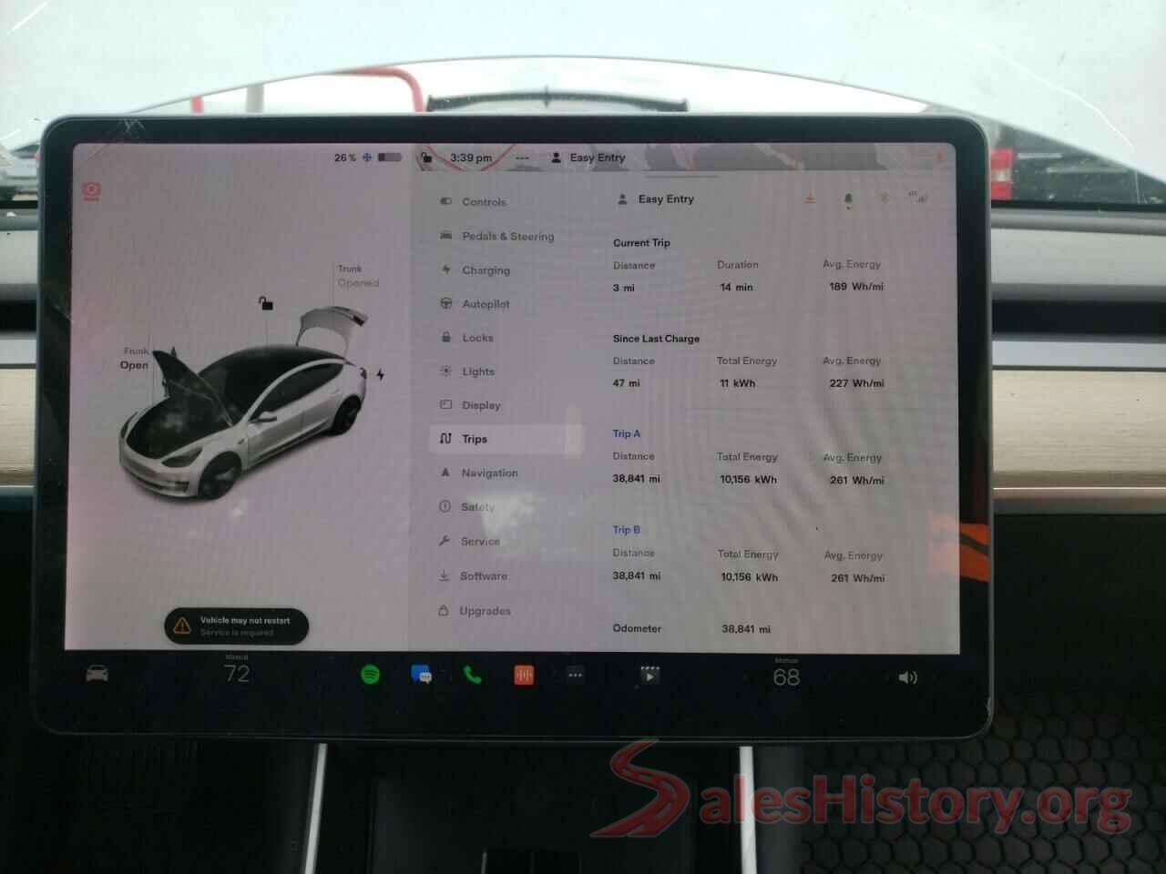 5YJ3E1EA6KF397000 2019 TESLA MODEL 3