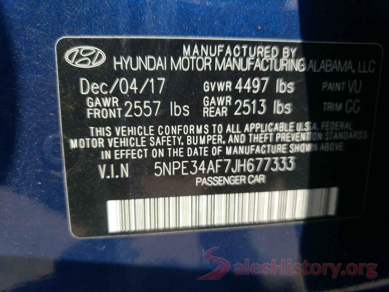 5NPE34AF7JH677333 2018 HYUNDAI SONATA