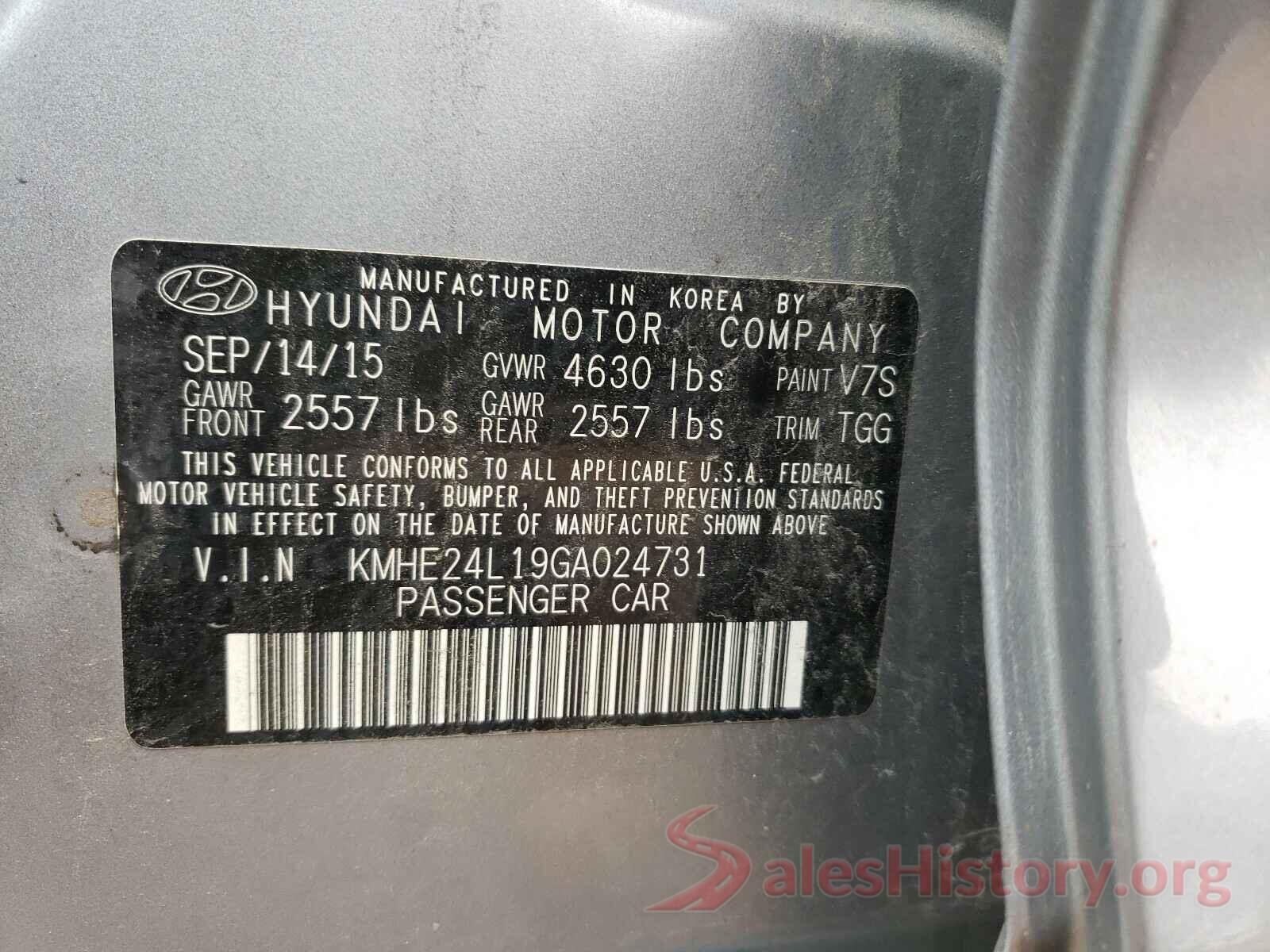 KMHE24L19GA024731 2016 HYUNDAI SONATA