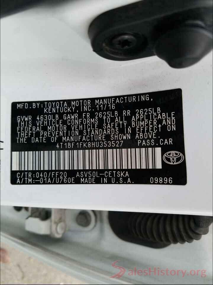 4T1BF1FK8HU353527 2017 TOYOTA CAMRY