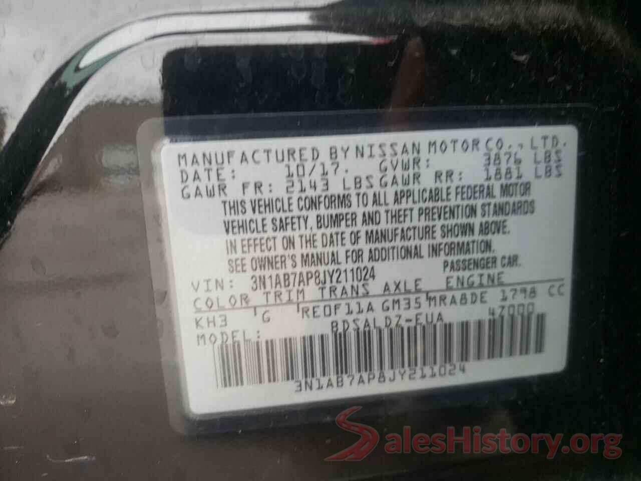 3N1AB7AP8JY211024 2018 NISSAN SENTRA