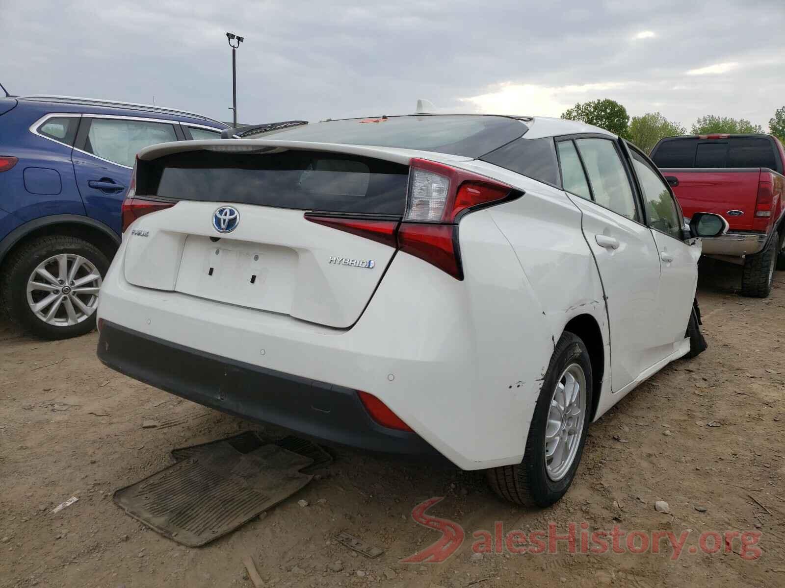 JTDKARFU1L3108764 2020 TOYOTA PRIUS